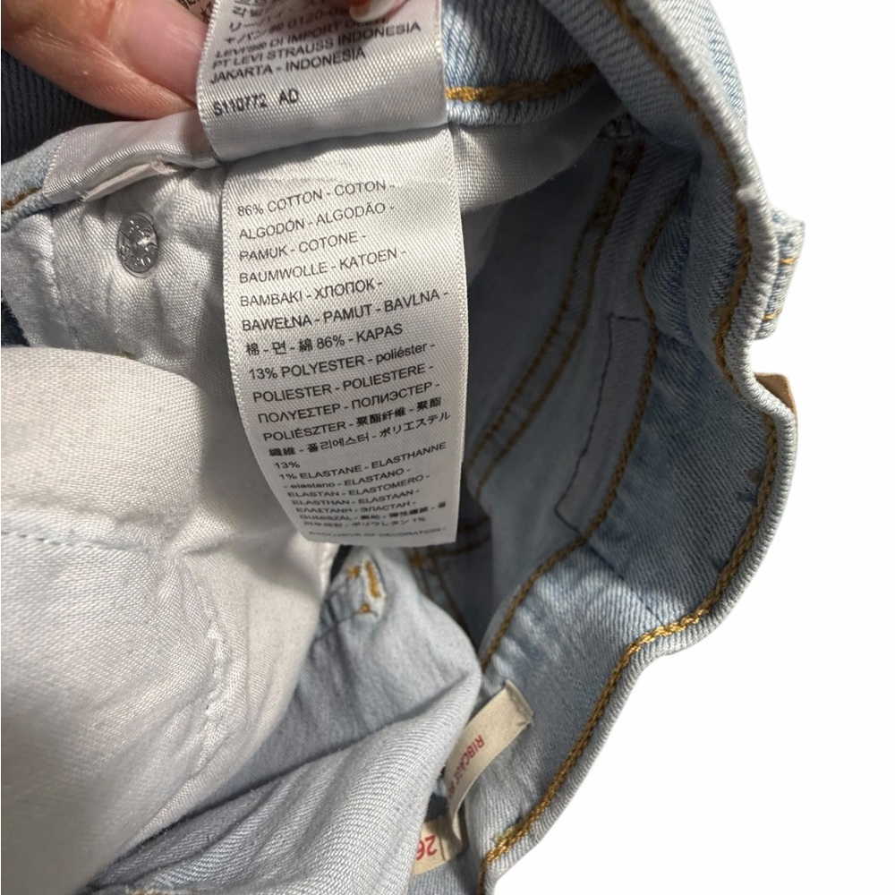 Levis Ribcage Boot Light Wash High Rise Jeans Sz 26 x 33 - Picture 12 of 15